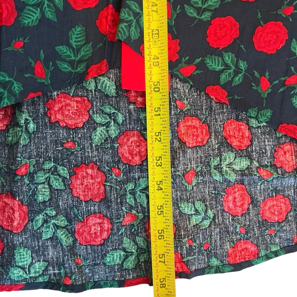 NWT Trish Scully Constance Maxi Dress Navy Rose Floral 12 Rhinestone Long Sleeve - Picture 17 of 17